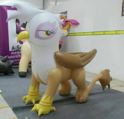 Size: 490x470 | Tagged: safe, derpibooru import, gilda, griffon, bootleg, hongyi, inflatable, inflatable toy