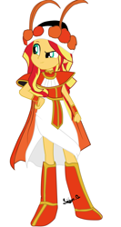 Size: 787x1474 | Tagged: safe, artist:sonicuser123, sunset shimmer, equestria girls, annin, dragon ball, obscure reference, solo