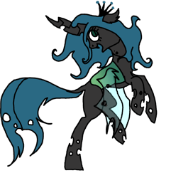 Size: 1024x1064 | Tagged: safe, queen chrysalis, changeling, changeling queen, female, green eyes, horn, solo