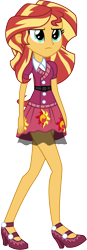 Size: 2897x8361 | Tagged: safe, artist:illumnious, sunset shimmer, equestria girls, friendship games, absurd resolution, canterlot high, clothes, high heels, school spirit, simple background, skirt, solo, transparent background, vector, wondercolts