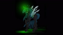 Size: 2560x1440 | Tagged: safe, artist:falleninthedark, queen chrysalis, changeling, changeling queen, female, solo