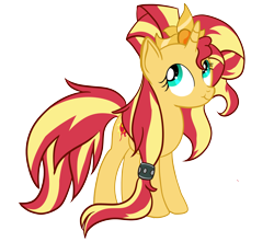 Size: 3919x3471 | Tagged: safe, artist:sintakhra, sunset shimmer, pony, equestria girls, alternate hairstyle, cute, jewelry, shimmerbetes, solo, tiara