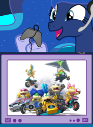 Size: 563x769 | Tagged: safe, princess luna, alicorn, pony, exploitable meme, gamer luna, iggy koopa, koopalings, larry koopa, lemmy koopa, ludwig von koopa, mario kart, mario kart 8, meme, morton koopa jr., obligatory pony, roy koopa, super mario bros., television, tv meme, wendy o. koopa