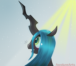 Size: 2173x1865 | Tagged: source needed, safe, queen chrysalis, changeling, changeling queen, female, snowflake, solo