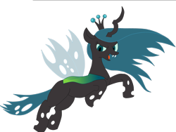 Size: 2048x1536 | Tagged: safe, artist:pein078, queen chrysalis, changeling, changeling queen, female, green eyes, horn, solo