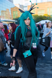 Size: 1365x2048 | Tagged: artist needed, safe, queen chrysalis, human, convention, cosplay, irl, irl human, new york comic con, new york comic con 2013, photo, solo
