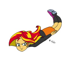 Size: 800x665 | Tagged: safe, artist:mayorlight, sunset shimmer, equestria girls, parody, solo, the grinch