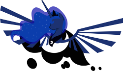 Size: 10994x6394 | Tagged: safe, artist:benybing, princess luna, alicorn, pony, absurd resolution, crest, solo