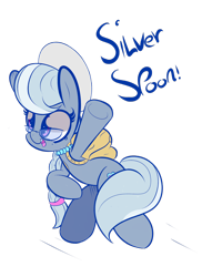 Size: 1280x1760 | Tagged: safe, artist:turtlefarminguy, silver spoon, earth pony, pony, female, glasses, mare, older, older silver spoon, pearl necklace, solo