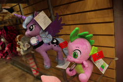 Size: 500x333 | Tagged: safe, princess luna, spike, aurora, irl, official, photo, plushie, s1 luna, spike plushie