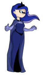 Size: 676x1180 | Tagged: safe, artist:rainheart94, princess luna, human, humanized, light skin, simple background, solo