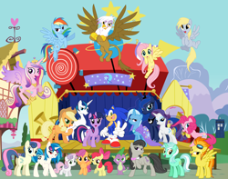 Size: 1280x1008 | Tagged: safe, artist:snicketbar, derpibooru import, applejack, bon bon, derpy hooves, dj pon-3, fluttershy, gilda, lyra heartstrings, octavia melody, pinkie pie, princess cadance, princess luna, rainbow dash, rarity, shining armor, spike, spitfire, sweetie drops, trixie, twilight sparkle, vinyl scratch, alicorn, dragon, earth pony, griffon, pegasus, pony, unicorn, crossover, female, mane seven, mane six, mare, meme, sonic the hedgehog, sonic the hedgehog (series)