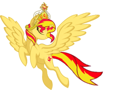 Size: 400x291 | Tagged: safe, artist:kim-auriel, sunset shimmer, alicorn, pony, alicornified, crown, race swap, shimmercorn, simple background, solo, transparent background, vector