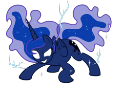 Size: 8767x6759 | Tagged: safe, artist:dervonnebenaan, artist:redapropos, princess luna, alicorn, pony, .svg available, absurd resolution, glowing eyes, simple background, solo, transparent background, vector