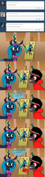 Size: 1280x4978 | Tagged: safe, artist:jokerpony, king sombra, queen chrysalis, changeling, changeling queen, pony, unicorn, ask teen chrysalis, comic, magic, teen sombra, telekinesis, tumblr