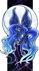 Size: 800x1449 | Tagged: safe, artist:ladyamaltea, princess luna, alicorn, pony, female, horn, mare, simple background, solo