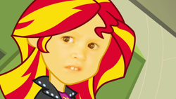 Size: 1920x1080 | Tagged: safe, sunset shimmer, equestria girls, chloe, lily's disneyland surprise, meme, side eyeing chloe, solo