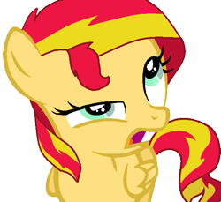 Size: 553x507 | Tagged: safe, sunset shimmer, pegasus, pony, dazed, derp, faic, female, filly, mare, pegasus sunset shimmer, race swap, solo