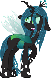 Size: 6000x9132 | Tagged: safe, artist:iguana14, artist:mactavish1996, queen chrysalis, changeling, changeling queen, absurd resolution, floppy ears, simple background, solo, transparent background, vector