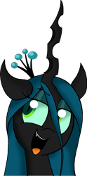 Size: 845x1709 | Tagged: dead source, safe, artist:strangiesleepy, queen chrysalis, changeling, changeling queen, female, portrait, solo