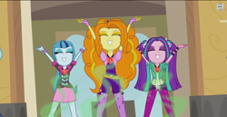 Size: 1366x703 | Tagged: safe, screencap, adagio dazzle, aria blaze, sonata dusk, equestria girls, equestria girls (movie), rainbow rocks, caption, the dazzlings, youtube link