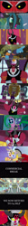 Size: 847x6813 | Tagged: safe, edit, edited screencap, screencap, adagio dazzle, ahuizotl, aria blaze, discord, flam, flim, lord tirek, mane-iac, queen chrysalis, sonata dusk, changeling, changeling queen, a canterlot wedding, a case for the bass, daring don't, equestria girls, princess twilight sparkle (episode), rainbow rocks, twilight's kingdom, 3d glasses, accent, angry, antagonist, argument, comic, cracking knuckles, cracking up, electro orb, everyone steals tirek's meme, exploitable meme, flim flam brothers, imminent fight, interrupted, meme, scorpan's necklace, screencap comic, sound effects, text, the dazzlings, this will end in death, tirek vs everyone meme