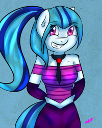 Size: 1024x1280 | Tagged: safe, artist:wolfy-pony, sonata dusk, anthro, equestria girls, rainbow rocks, ponified, solo