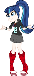 Size: 500x1119 | Tagged: safe, artist:alkonium, artist:claritea, gleaming shield, shining armor, sonata dusk, equestria girls, clothes, human coloration, palette swap, recolor, rule 63, shining sonata, shrug, simple background, skirt, transparent background