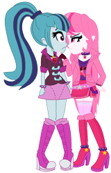 Size: 806x1261 | Tagged: safe, artist:pdorothynics, sonata dusk, oc, oc:dorothy, equestria girls, rainbow rocks, canon x oc, couple, female, lesbian, shipping, simple background, transparent background