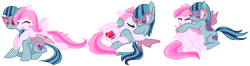 Size: 2224x590 | Tagged: source needed, safe, artist:pdorothynics, sonata dusk, oc, oc:dorothy, pony, equestria girls, rainbow rocks, canon x oc, couple, cuddling, equestria girls ponified, female, glasses, kissing, lesbian, ponified, shipping, simple background, snuggling, transparent background