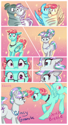 Size: 1644x3000 | Tagged: safe, artist:xjenn9fusion, cloudy quartz, posey shy, twilight velvet, windy whistles, oc, oc:gentle breeze, oc:glossy granite, earth pony, pegasus, pony, unicorn, comic:fusing the fusions, comic:time of the fusions, butt, butt expansion, clothes, comic, commissioner:bigonionbean, dat butt, dialogue, dummy thicc, embarrassed, fat ass, female, flustered, fusion, fusion:gentle breeze, fusion:glossy granite, glasses, growth, magic, mare, merge, original character do not steal, plot, potion, shirt, spread wings, swelling, the ass was fat, thicc ass, uniform, wingboner, wings, writer:bigonionbean