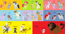 Size: 1024x545 | Tagged: safe, artist:brillonsloup, derpibooru import, apple bloom, diamond tiara, featherweight, gilda, gustave le grande, pipsqueak, rumble, scootaloo, silver spoon, snails, snips, sweetie belle, truffle shuffle, twist, oc, oc:blue mist, oc:cameo, oc:eugene, oc:harley, oc:mosaic, oc:omni-star, oc:sweetberry, oc:tallulah, griffon, manticore, feathertiara, female, gustilda, male, next generation, offspring, parent:apple bloom, parent:diamond tiara, parent:featherweight, parent:gilda, parent:gustave le grande, parent:pipsqueak, parent:rumble, parent:scootaloo, parent:silver spoon, parent:snails, parent:snips, parent:sweetie belle, parent:truffle shuffle, parent:twist, parents:diamondweight, parents:gustilda, parents:pipbloom, parents:rumbloo, parents:snailspoon, parents:sweetiesnips, parents:twuffle, pipbloom, rumbloo, shipping, snailspoon, straight, sweetiesnips, twuffle, watermark