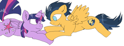 Size: 942x356 | Tagged: safe, artist:nightwing1234, flash sentry, twilight sparkle, twilight sparkle (alicorn), alicorn, pony, female, flashlight, male, mare, shipping, straight