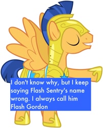 Size: 802x993 | Tagged: safe, flash sentry, confession, exploitable meme, flash gordon, flash sentry savior of the universe, meme, solo, text, tumblr