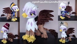 Size: 1024x588 | Tagged: safe, artist:agatrix, derpibooru import, gilda, griffon, clothes, costume, irl, photo, plushie, solo, uniform