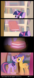 Size: 600x1380 | Tagged: safe, artist:dm29, flash sentry, twilight sparkle, twilight sparkle (alicorn), equestria girls, blushing, book, comic, female, flashlight, kissing, male, shipping, straight