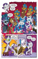 Size: 685x1054 | Tagged: safe, artist:jay fosgitt, derpibooru import, idw, gilda, rarity, griffon, pony, unicorn, spoiler:comic, spoiler:comicff24, gilda is not amused, preview