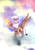 Size: 2036x2879 | Tagged: safe, artist:doubt, derpibooru import, gilda, griffon, blushing, cloud, flying, sky, solo