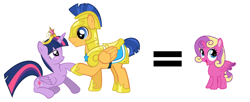 Size: 1848x752 | Tagged: safe, flash sentry, princess skyla, twilight sparkle, twilight sparkle (alicorn), alicorn, pony, female, mare