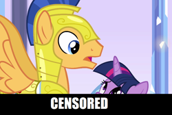 Size: 778x523 | Tagged: safe, edit, edited screencap, screencap, flash sentry, twilight sparkle, equestria girls, equestria girls (movie), lewd, looking up, open mouth, spread wings, unnecessary censorship, wide eyes