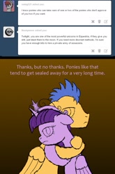 Size: 1000x1513 | Tagged: safe, flash sentry, twilight sparkle, twilight sparkle (alicorn), alicorn, pony, askdarktwiflash, female, flashlight, hug, mare, sad, shipping, tumblr