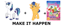 Size: 1479x676 | Tagged: safe, flash sentry, shining armor, pony, unicorn, brad, dreamscaperers, exploitable meme, gravity falls, make it happen, meme