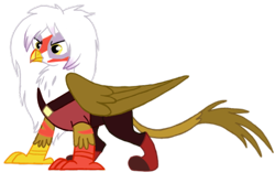 Size: 720x477 | Tagged: safe, artist:tsundra, derpibooru import, gilda, griffon, crossover, fusion, jasper (steven universe), simple background, solo, steven universe, transparent background