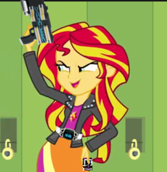 Size: 329x339 | Tagged: safe, edit, edited screencap, screencap, sunset shimmer, equestria girls, equestria girls (movie), cropped, kamen rider, kamen rider decade, kamen rider diend, solo