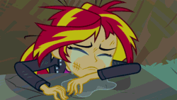 Size: 576x324 | Tagged: safe, screencap, sunset shimmer, equestria girls, equestria girls (movie), animated, begging, crying, gif, hilarious in hindsight, sad, solo, sunsad shimmer