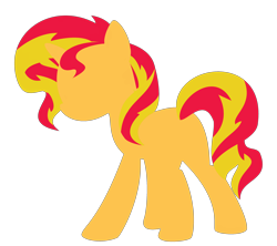 Size: 2656x2358 | Tagged: safe, artist:musical-medic, sunset shimmer, pony, unicorn, minimalist, simple background, solo, transparent background