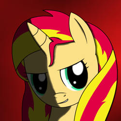 Size: 500x500 | Tagged: safe, artist:the-custodian, sunset shimmer, pony, unicorn, female, mare, solo