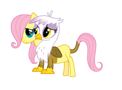 Size: 2093x1555 | Tagged: safe, artist:theunknowenone1, derpibooru import, fluttershy, gilda, hippogriff, pony, alternate universe, conjoined, female, fusion, gildashy, lesbian, multiple heads, shipping, siblings, simple background, sisters, two heads, we have become one, white background