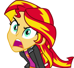 Size: 6936x6360 | Tagged: safe, artist:ytpinkiepie2, sunset shimmer, equestria girls, equestria girls (movie), absurd resolution, angry, simple background, solo, transparent background, vector, yelling