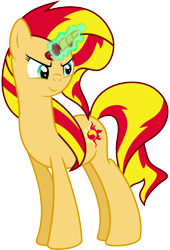 Size: 4480x6600 | Tagged: safe, artist:givralix, sunset shimmer, pony, unicorn, .svg available, absurd resolution, aura, magic, simple background, solo, svg, transparent background, vector